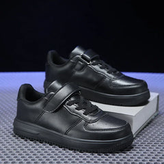 Black Children Shoes Boys Sneaker 6 to 12 Years 2024 New School Leather Kids Casual Sneaker Tennis Sports Shoes for Boy