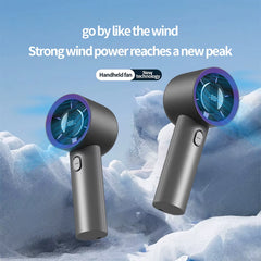 Portable Handheld Mini Fan USB Rechargeable 5 Speed Electric Fan with LED Display Screen for Home Office Outdoor Travel Camping