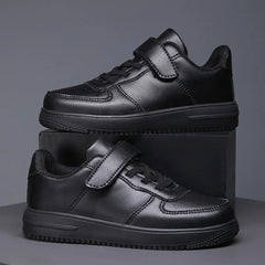 Black Children Shoes Boys Sneaker 6 to 12 Years 2024 New School Leather Kids Casual Sneaker Tennis Sports Shoes for Boy