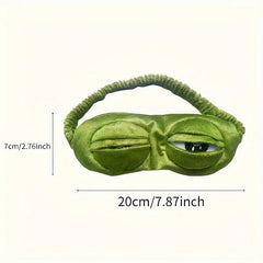 3D Cute Frog Sleep Eye Mask Natural Protector Lunch Break Women Men Soft Portable for Travel Office Room Relieve Stress Anxiety