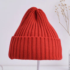 Baby Kids Ribbed Knitted Beanie Hats for Girls Boys Casual Toddlers Windproof Cap 6M-4Years Baby Photography Props Accessories