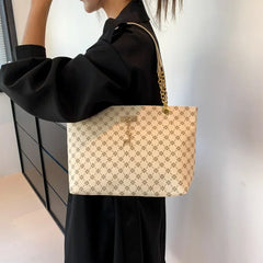 Summer High Quality PU Leather Fashion Large-Capacity Shoulder Armpit Women'S Bag Work Student Travel Female Retro Handbag Tote