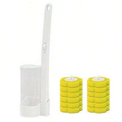 Toilet Brush Disposable Replacement Head Cleaning Kit Toilet Bowl with Refills Long Handle Bathroom Cleaning Tool with Holder