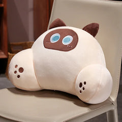 Thickened Cat Back Cushion Siamese Calico Cat Sofa Bed Chair Lumbar Support Cushion Comfortable Throw Pillow Home Decor Girl