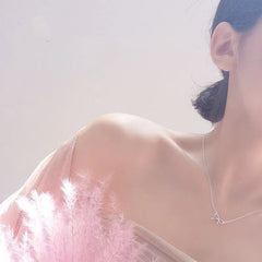 Delicate Silver Color Bowknot Pendant Necklaces for Women Unique Design Fashion Handmade Jewelry Gift