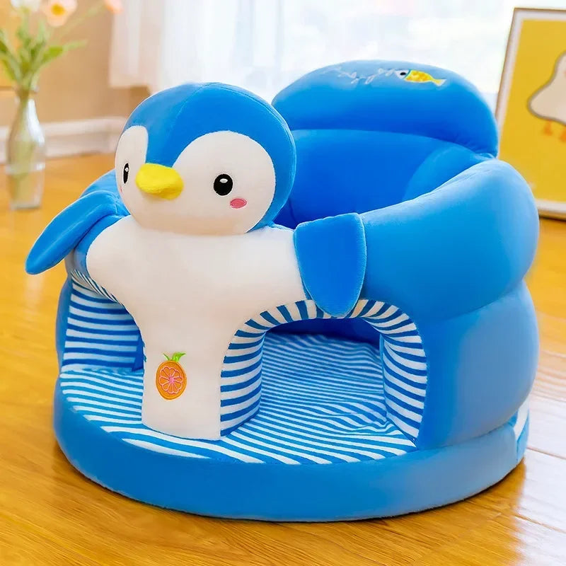 Cute Baby Sofa Support Seat Cover Plush Chair Learningto Sit Feeding Chair Comfortable Toddler Nest Puff Washable without Filler