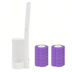 Toilet Brush Disposable Replacement Head Cleaning Kit Toilet Bowl with Refills Long Handle Bathroom Cleaning Tool with Holder