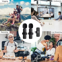 Microphone Wireless Lavalier Microphone for Live Streaming/Youtube/Facebook/Tiktok Live Noise Reduction Mic for Iphone/Android