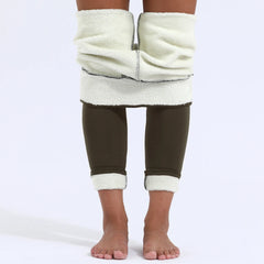 Women Winter plus Velvet Stretch Leggings High Waist Warm Leggings Women Casual Thick Winter Leggings