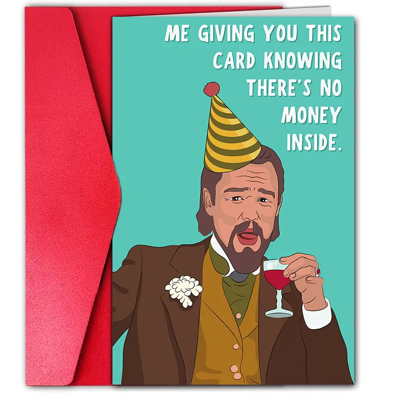 1 Funny Birthday Card with Pictures of Funny Characters and Cartoon Scenes. the Perfect Gift for Family, Friends and Co-Workers.
