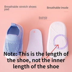 Spring Summer Toddler Shoes Breathable Knitted Kids Sneakers Boys Slip-On Tennis Shoes Girls Soft Non-Slip School Casual Shoes