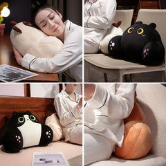 Thickened Cat Back Cushion Siamese Calico Cat Sofa Bed Chair Lumbar Support Cushion Comfortable Throw Pillow Home Decor Girl