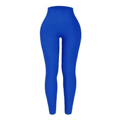 Women'S Seamless Knitted Thread Yoga Pants High Waisted Sports Leggings Hip Lifting Running Training Slimming and Fashionable