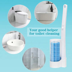 Toilet Brush Disposable Replacement Head Cleaning Kit Toilet Bowl with Refills Long Handle Bathroom Cleaning Tool with Holder