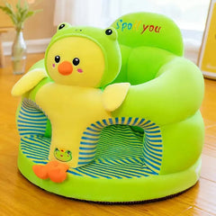 Cute Baby Sofa Support Seat Cover Plush Chair Learningto Sit Feeding Chair Comfortable Toddler Nest Puff Washable without Filler