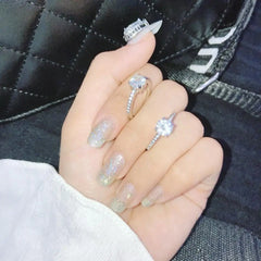 S925 Silver Plated Engagement Ring for Women | Wedding Ring for Women | Oval Womens Fake Engagement Ring, Pink Cubic Zirconia