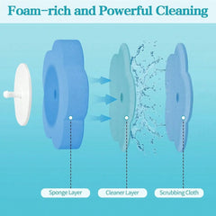 Toilet Brush Disposable Replacement Head Cleaning Kit Toilet Bowl with Refills Long Handle Bathroom Cleaning Tool with Holder
