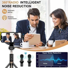 Microphone Wireless Lavalier Microphone for Live Streaming/Youtube/Facebook/Tiktok Live Noise Reduction Mic for Iphone/Android