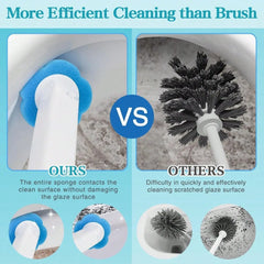 Toilet Brush Disposable Replacement Head Cleaning Kit Toilet Bowl with Refills Long Handle Bathroom Cleaning Tool with Holder