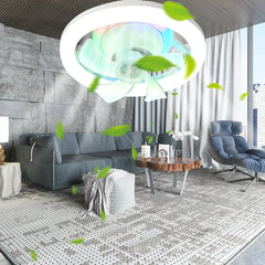 Ceiling Fan LED Lamp with E27 Base 3 Speed E27 Socket Fan LED Light Silent Chandelier Ceiling Fan 3 Colors Dimmable/Rgb Dimmable
