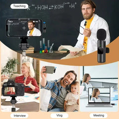 Microphone Wireless Lavalier Microphone for Live Streaming/Youtube/Facebook/Tiktok Live Noise Reduction Mic for Iphone/Android