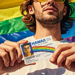 1PCS Novel PVC Driver'S License Cards for Hawaii, Prank Party Supplies, Holiday Gifts, Durable Party Props