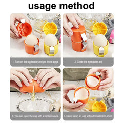 Egg Shell Opener Egg Beater Eggshell Separator Egg Cracking Tool Convenient Opening Eggshells Household Kitchen Baking Tools